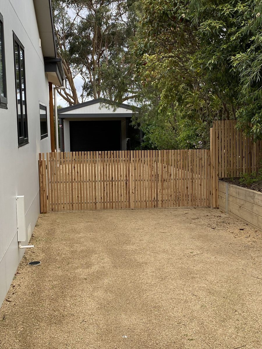 Hardwood batten double gate