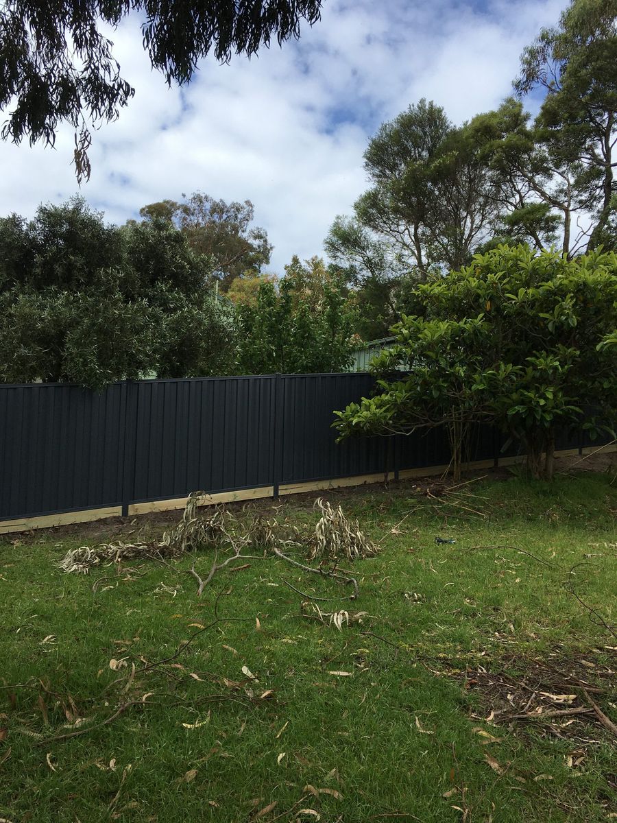 Colorbond with treated pine plinth